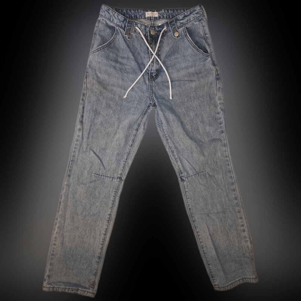 100% Cotton Casual Light Blue Denim Cropped Jeans Size 3